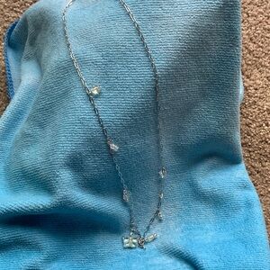 Silver toned handmade charm necklace